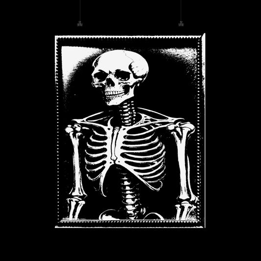 Skeleton art poster
